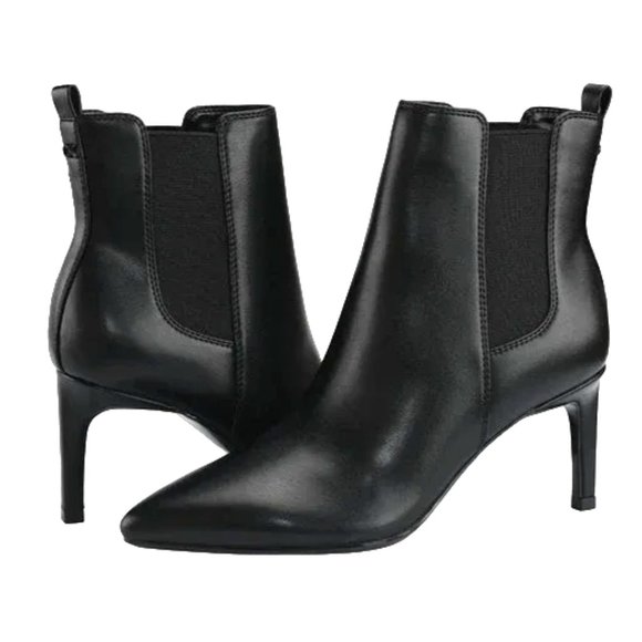 Calvin Klein Samara Black Stiletto Heel Pull On Bootie, Size 6.5 - Picture 3 of 9